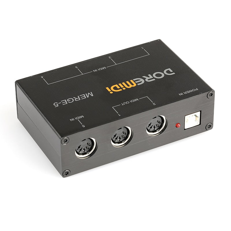 MIDI Merger 5 MIDI Input 2 MIDI Output