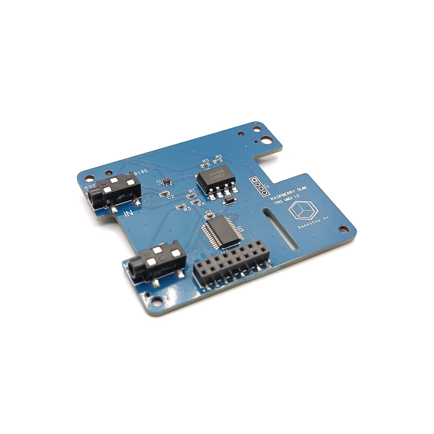 Slim MIDI hat for Raspberry PI 3/4/5 plus IO ports