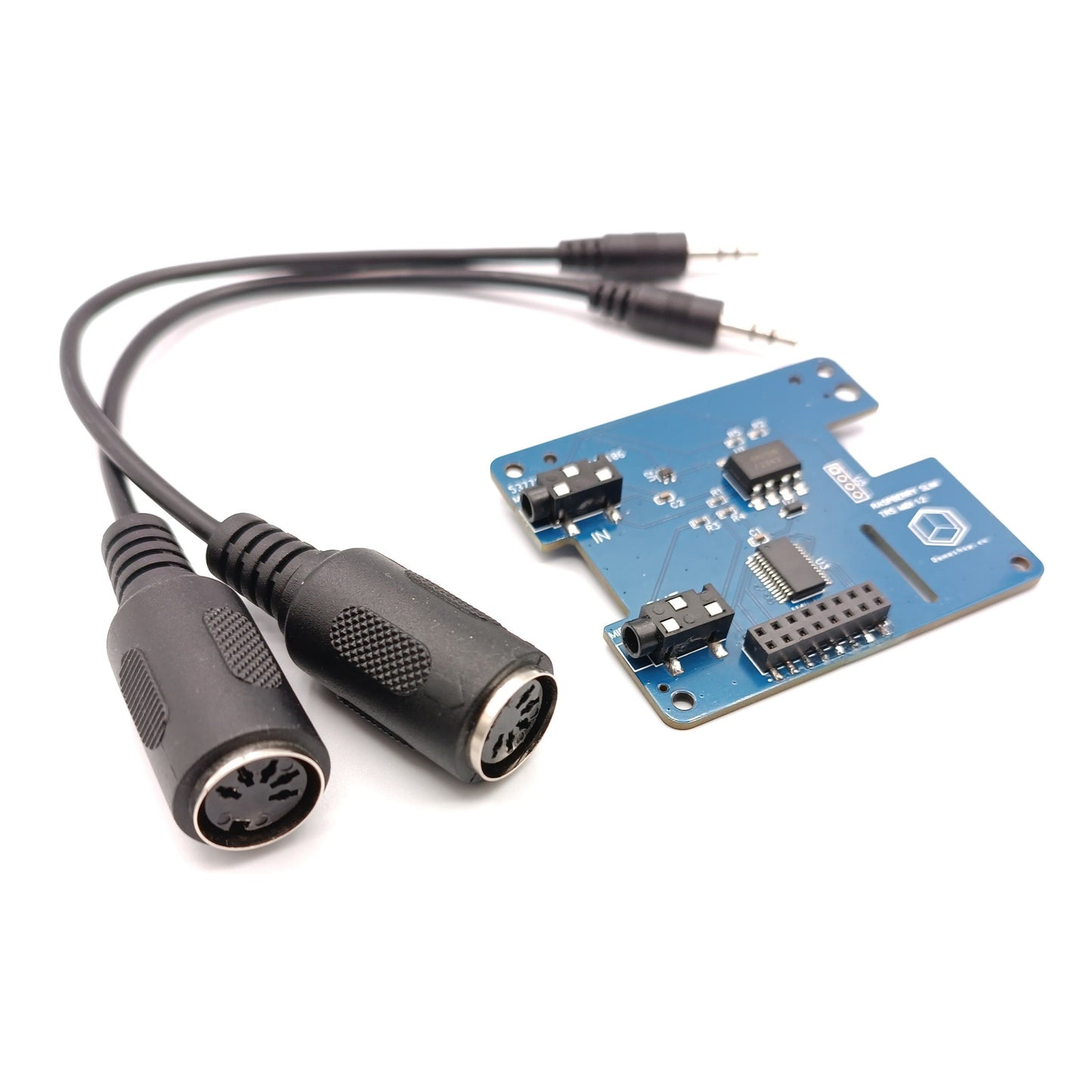 Slim MIDI hat for Raspberry PI 3/4/5 plus IO ports