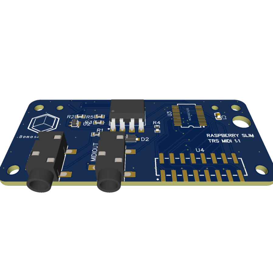 Slim MIDI hat for Raspberry PI Zero