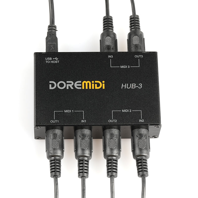 USB to 3 MIDI in/out interface