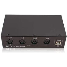 Load image into Gallery viewer, Switchable USB MIDI Interface 4 in/out plus standalone Merge function
