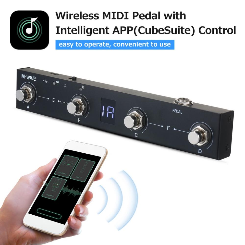 M-Vave Wireless Midi Controller with 4 foot switches