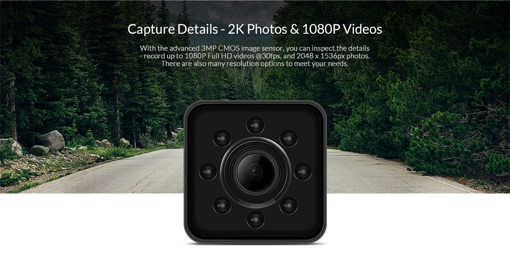 2k photos and 1080P video to capture all details